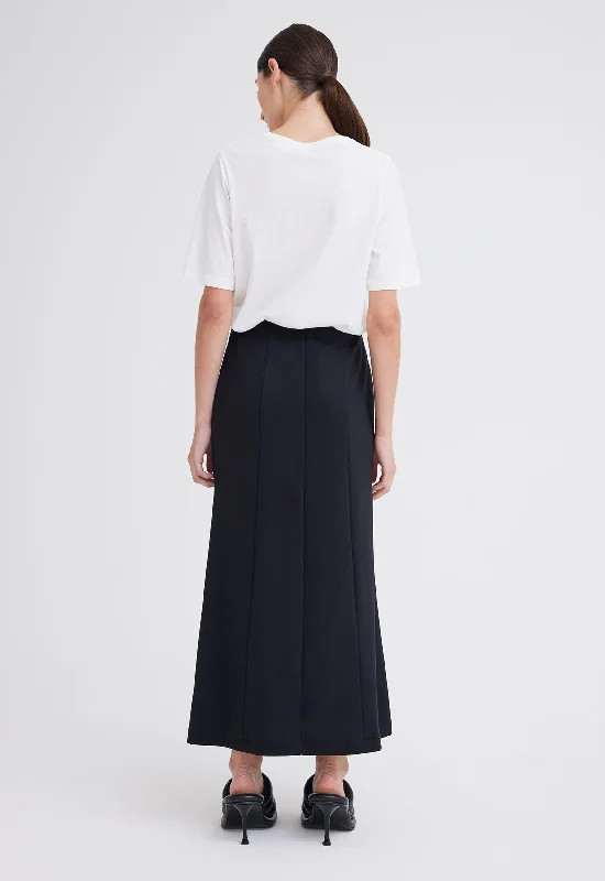 Canon Wool Midi Skirt - Black