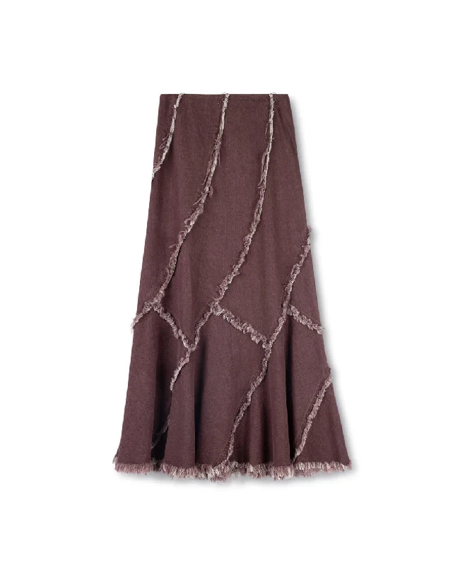 Frayed Edge Detailed Skirt