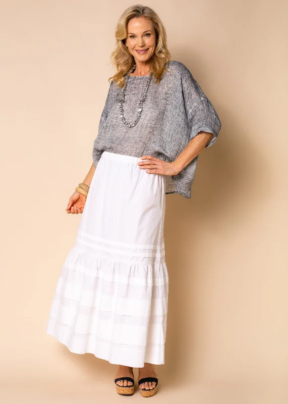 Honey Cotton Skirt in White