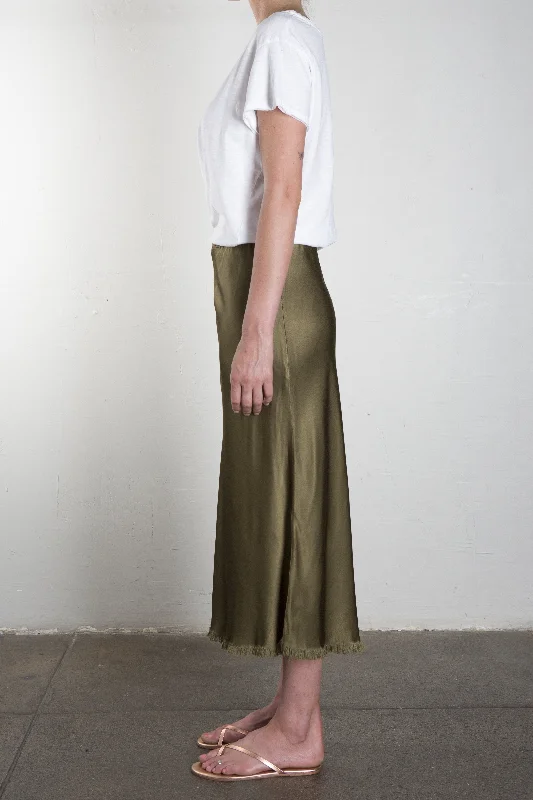 Riley Skirt Vintage Satin - Olive