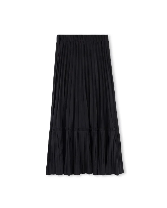 Pleated One Tier Skirt