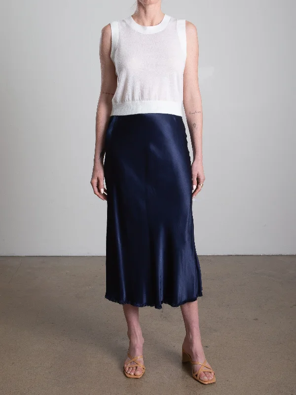 Riley Skirt in Vintage Satin - Night