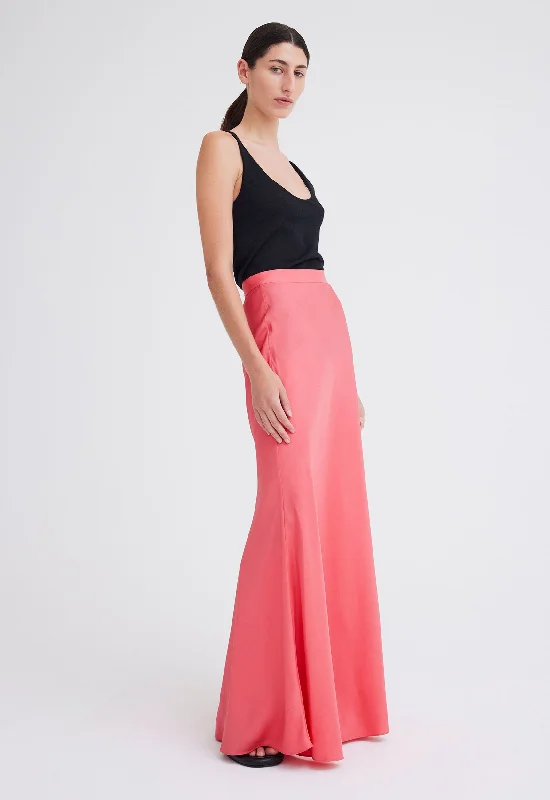 Wick Silk Maxi Skirt - Cilla Pink