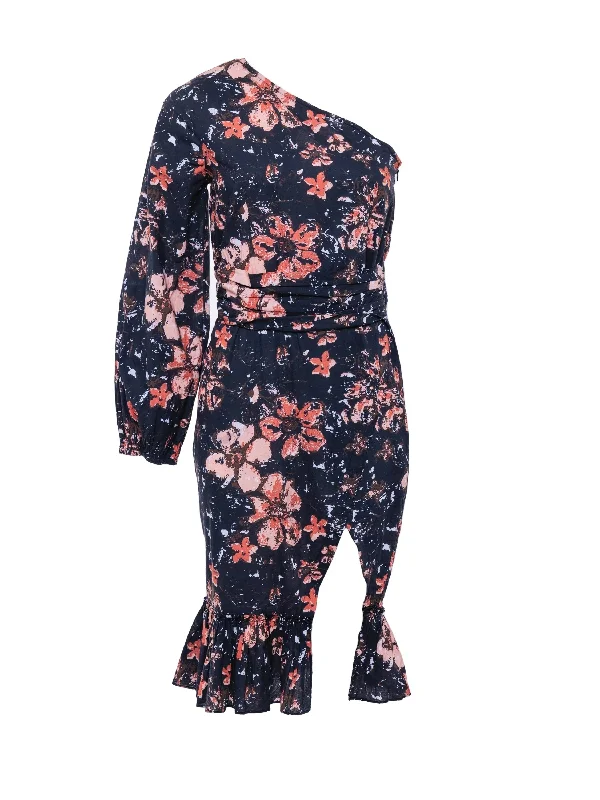 Amina Dress in Black Floral