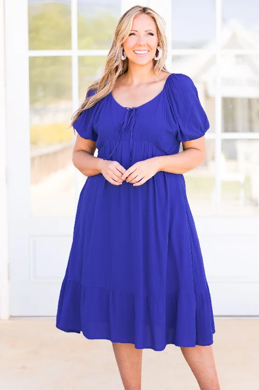 Embrace The Sunshine Dress, Cobalt