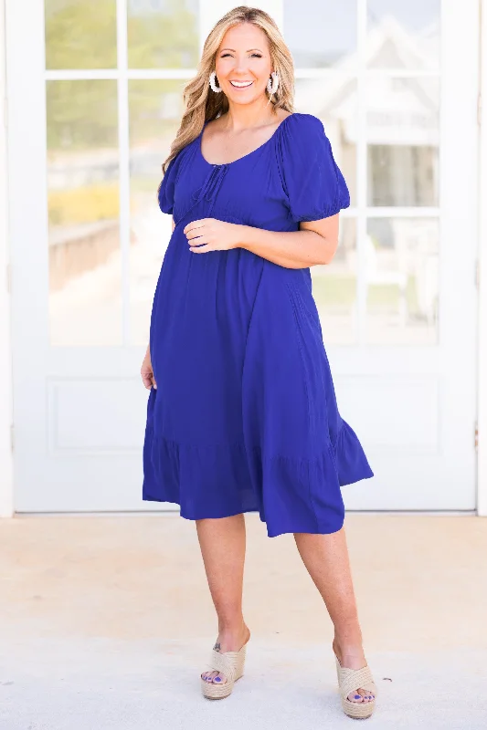 Embrace The Sunshine Dress, Cobalt