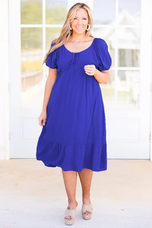 Embrace The Sunshine Dress, Cobalt