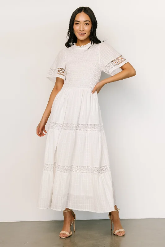 Loveland Geo Lace Maxi Dress | Off White