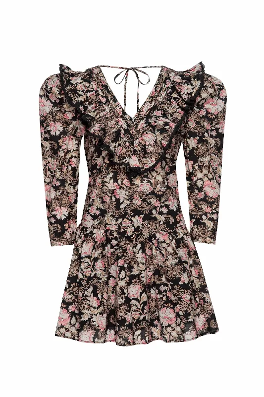 Hatfield Mini Dress in Belladonna Print