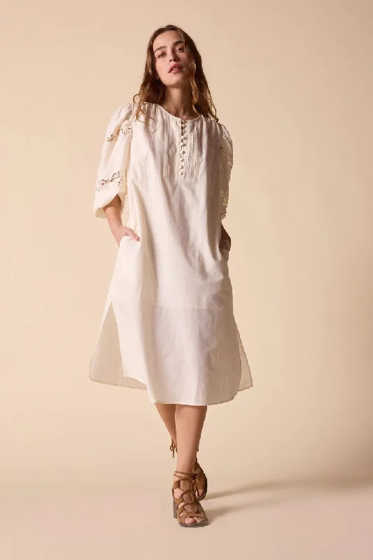 Tippi Shirt Dress in Porcelain