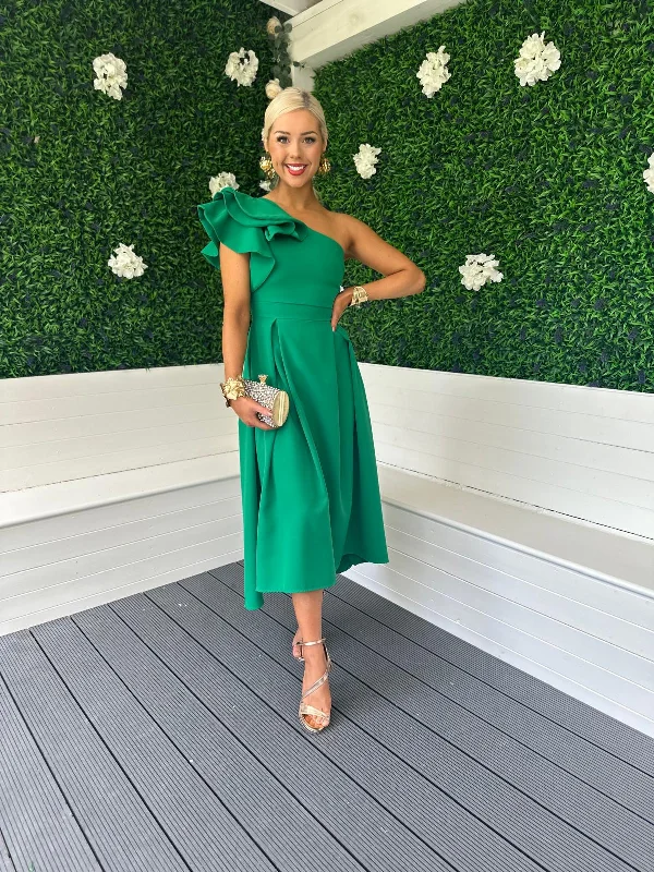 Trudy Detailed Occasion Dress Emerald Pre Order 8 Aug