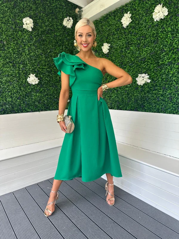 Trudy Detailed Occasion Dress Emerald Pre Order 8 Aug