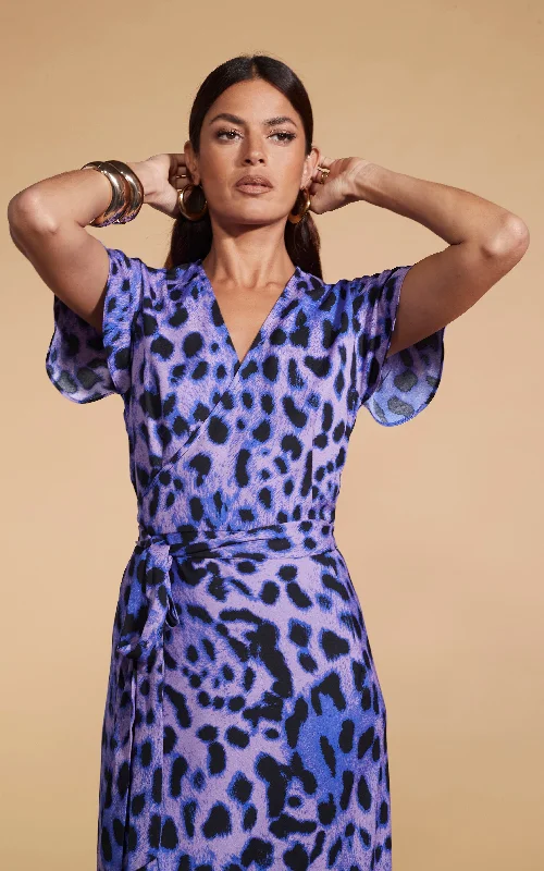 Cayenne Dress In Lilac Leopard