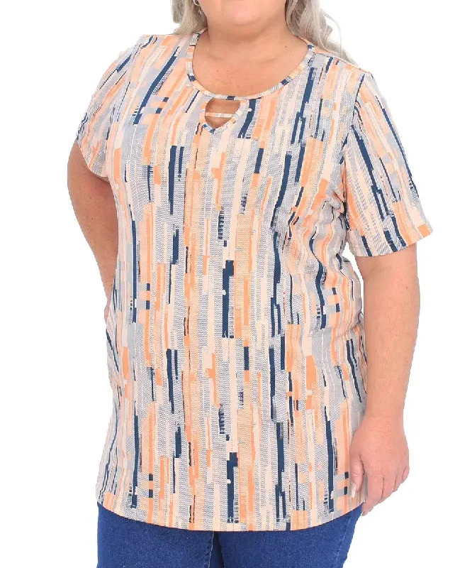 Ladies Printed Keyhole Tunic