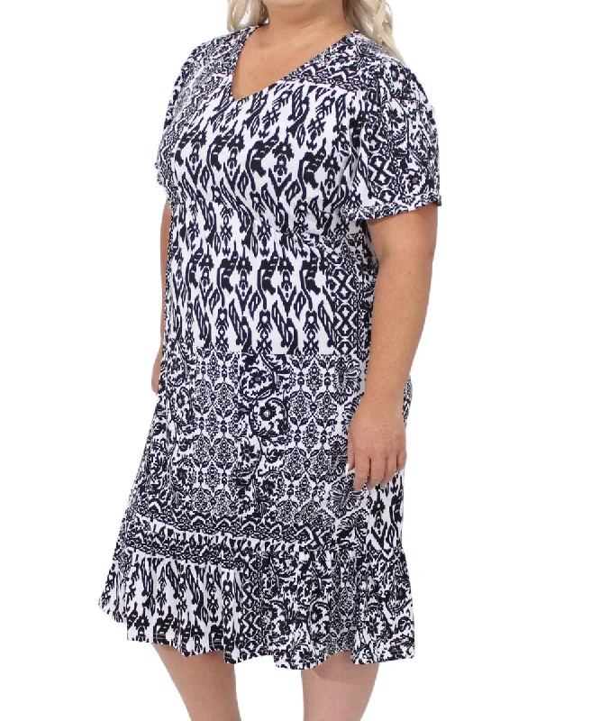 Ladies Printed Layered Dress