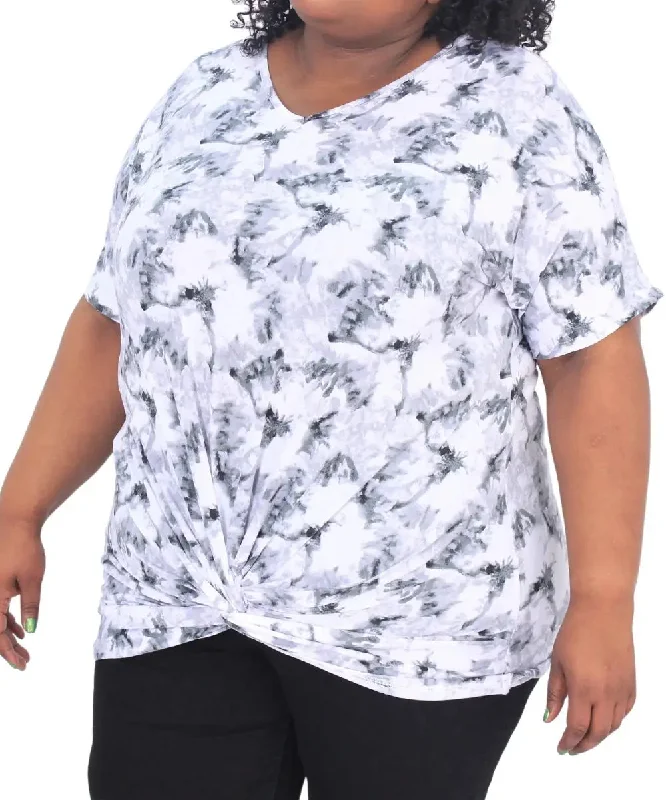 Ladies Printed Twist Top