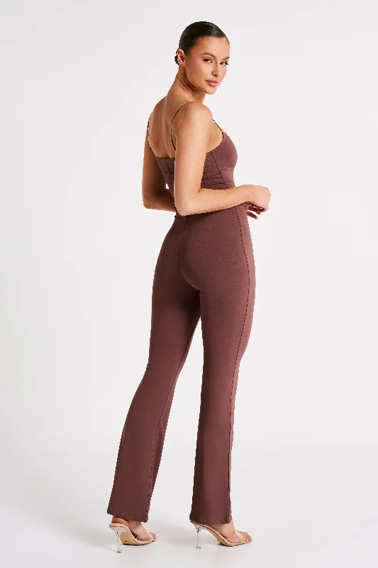 Adelaide Recycled Nylon Jumpsuit - Mocha