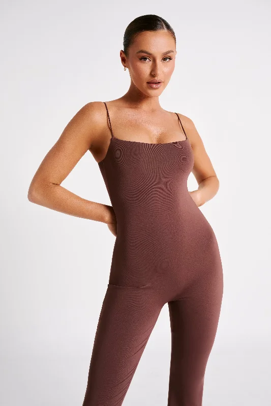 Adelaide Recycled Nylon Jumpsuit - Mocha