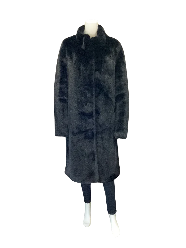 Anthropologie Unreal Fur Women's Coat Black Faux Fur Size: XL