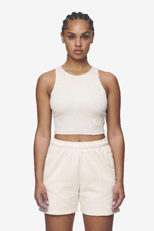 Ayla Crop Top Washed Coast Sand White