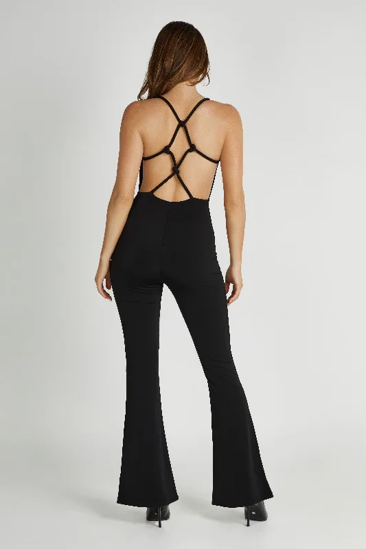 Brinley Slinky Jersey Jumpsuit - Black