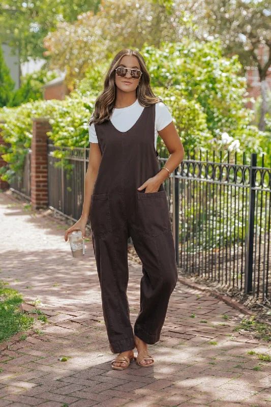 Brown Denim Cotton Overalls - FINAL SALE