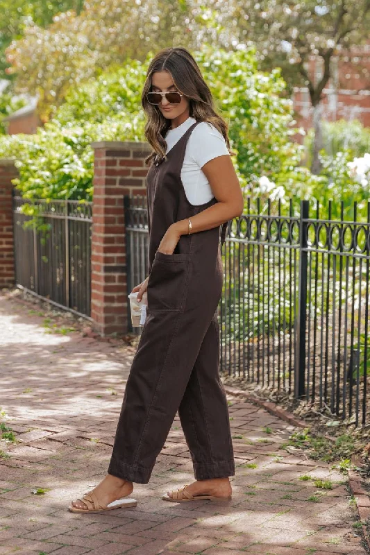 Brown Denim Cotton Overalls - FINAL SALE