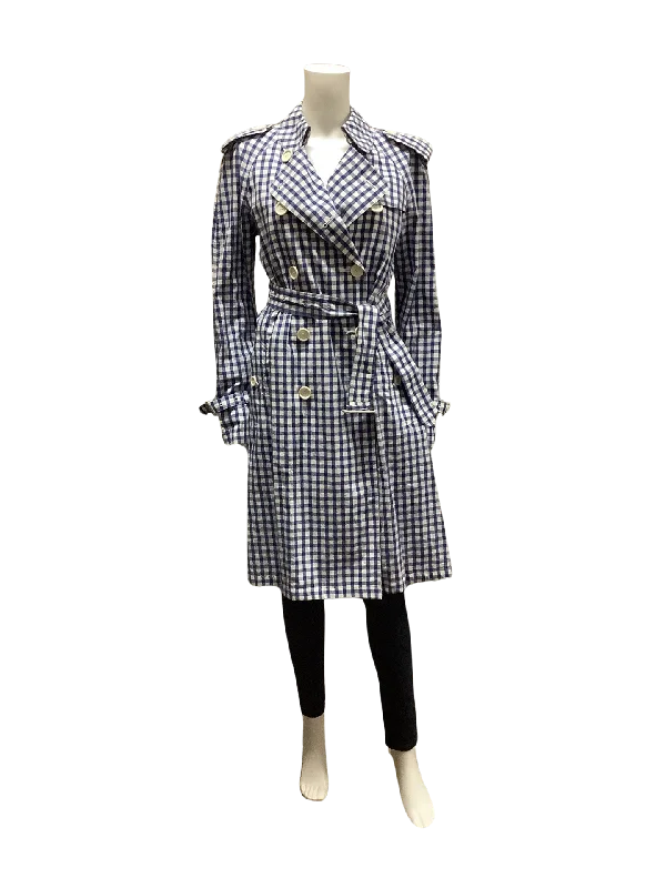 Burberry Women's Plympton Gingham Trench Coat Size: 8