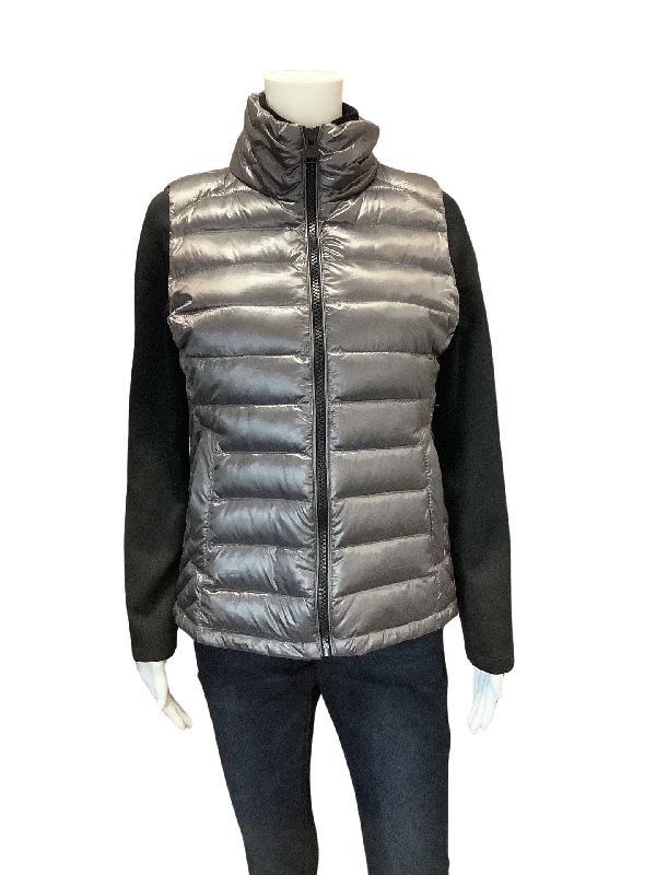 Calvin Klien Women's Jacket Silver Puffer Size: M