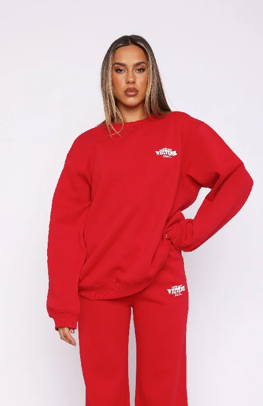 Capsule 9 Rodeo Crew Oversized Sweater Red