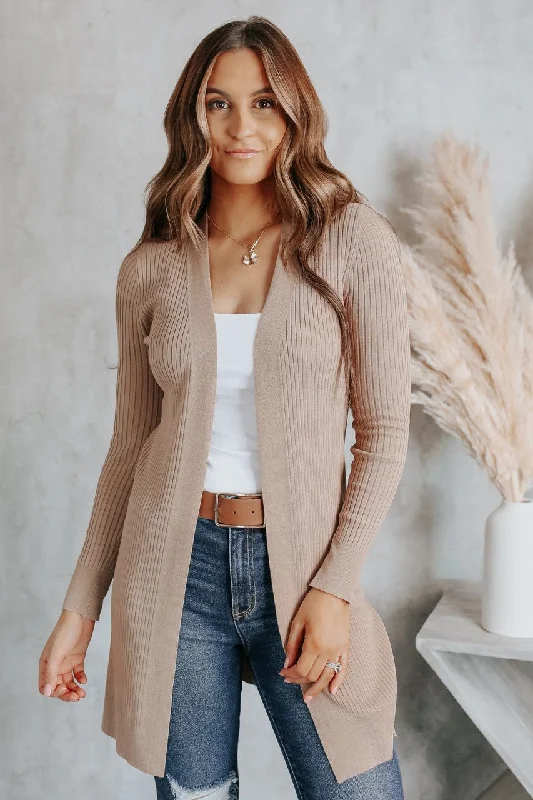 Charleston Open Front Ribbed Cardigan