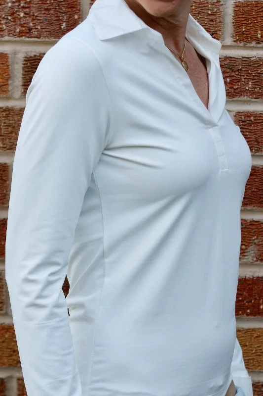 Sarah Stretch Shirt in Cream