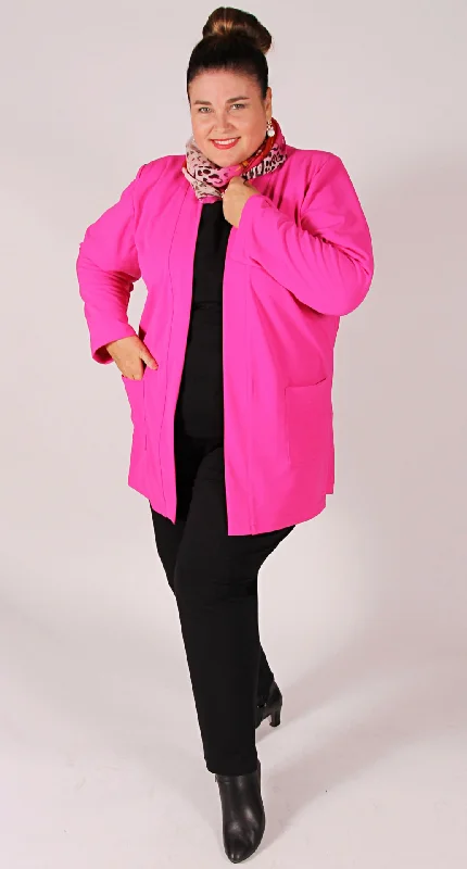 Edith Edge to Edge Jacket Fuchsia