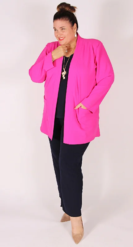 Edith Edge to Edge Jacket Fuchsia