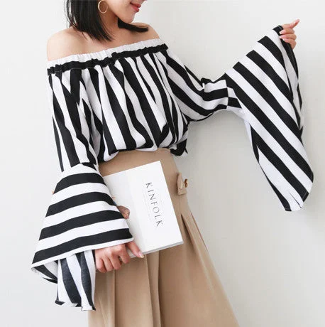 Fabian Off Shoulder Stripe Top