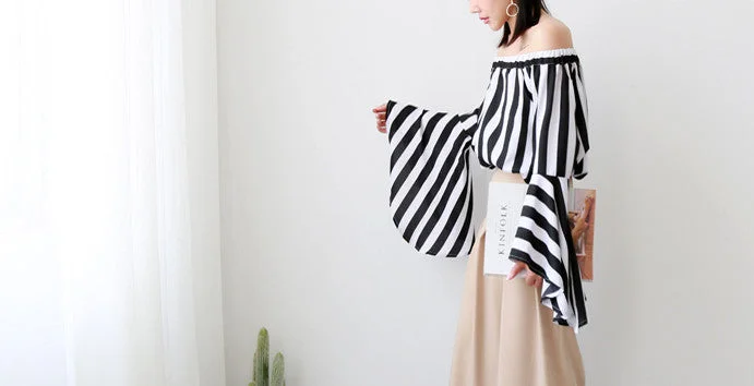 Fabian Off Shoulder Stripe Top