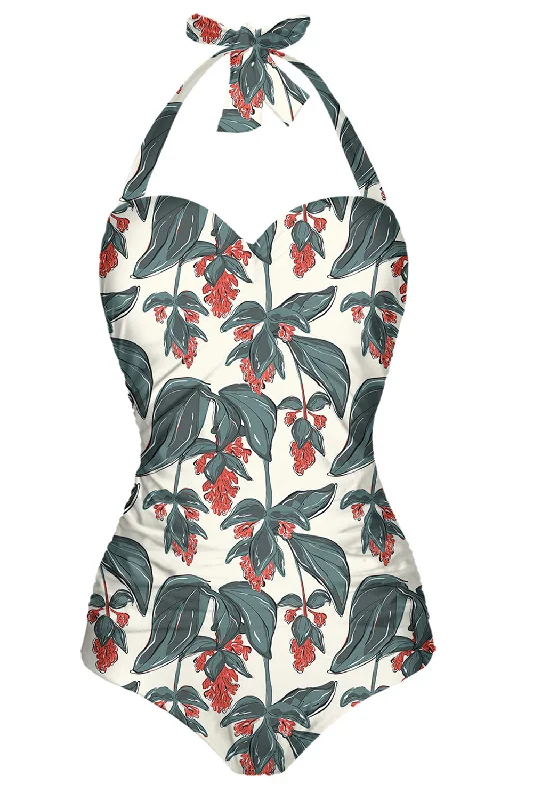 Flower One Piece Swimsuit