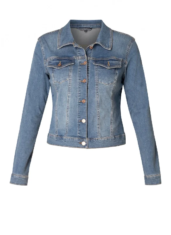 Jeansjacke in Mittelblau