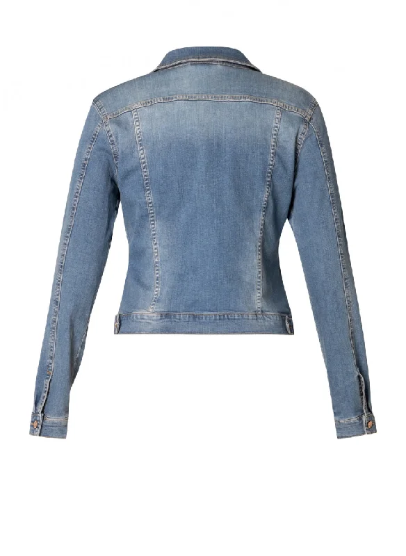 Jeansjacke in Mittelblau