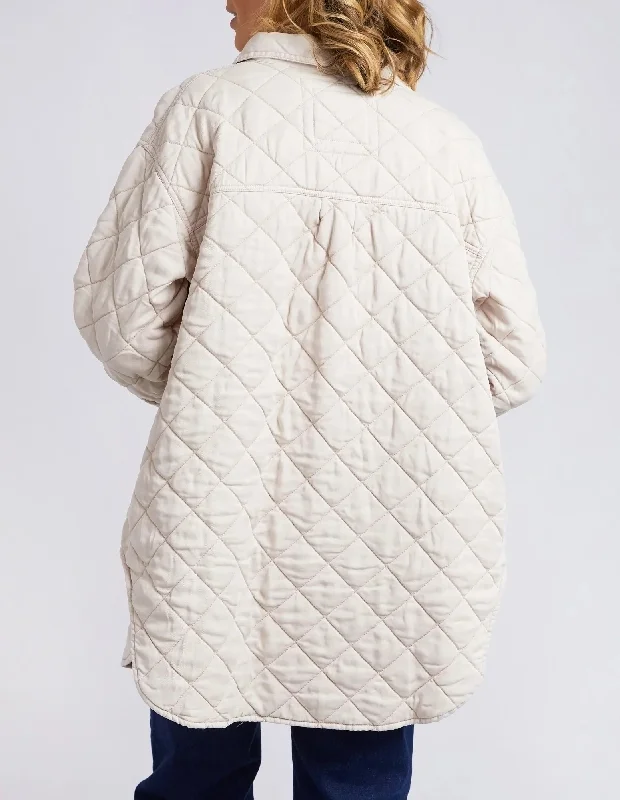 Katie Quilted Shacket Oatmeal