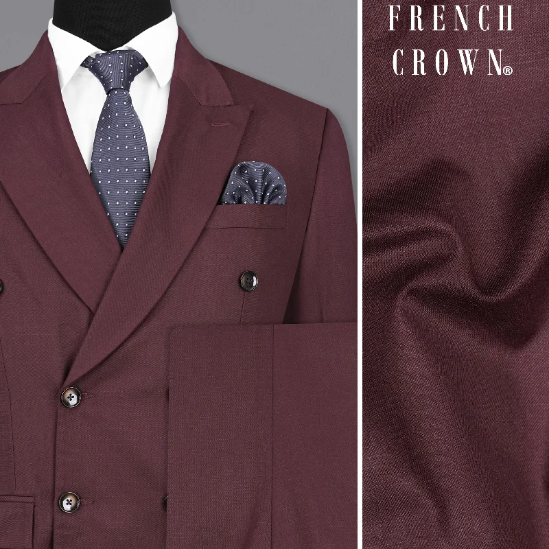 Matterhorn Maroon Double Breasted Suit