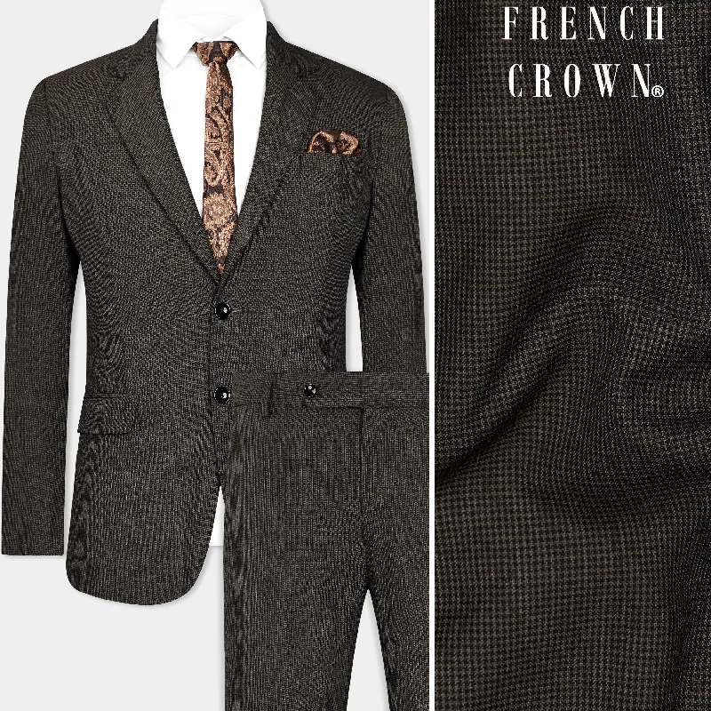 Mine Brown Wool Rich Suit