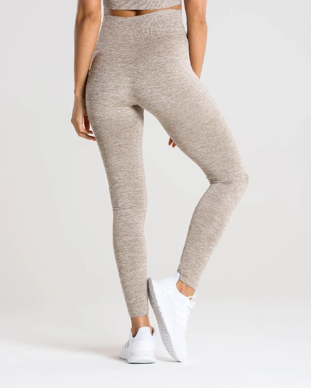 Move Seamless Leggings | Brown Grey Marl