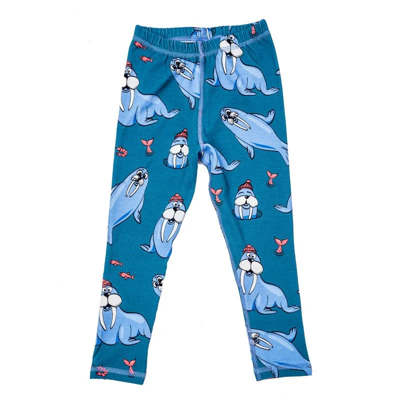 Teal Walrus Leggings