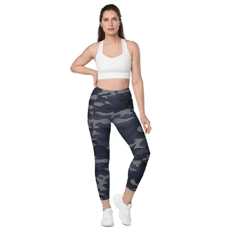 ELEVATED ESSENTIALS, THE PERFECT SIDE POCKET LEGGING NAVY CAMO