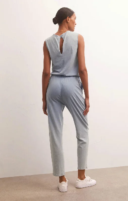 Rain Knit Denim Jumpsuit