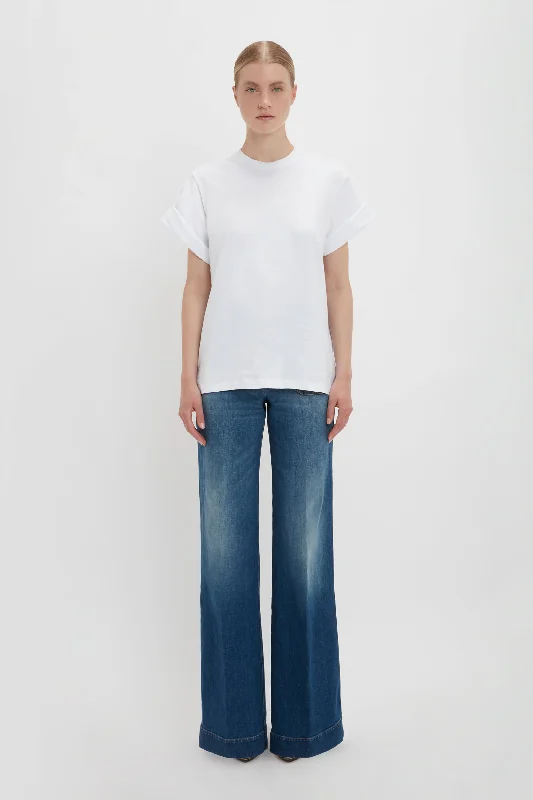 Asymmetric Relaxed Fit T-Shirt In White