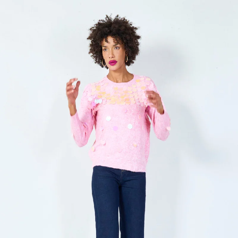 Sequin embellished sweater wholesale