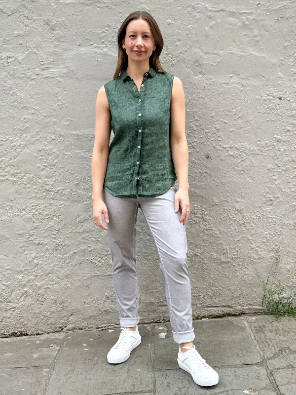 Camy Nori Sleeveless Linen Shirt