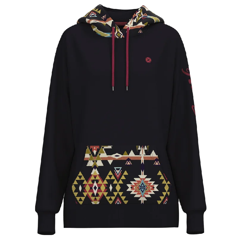 ""Summit"" Navy/ multi-Aztec Hoody